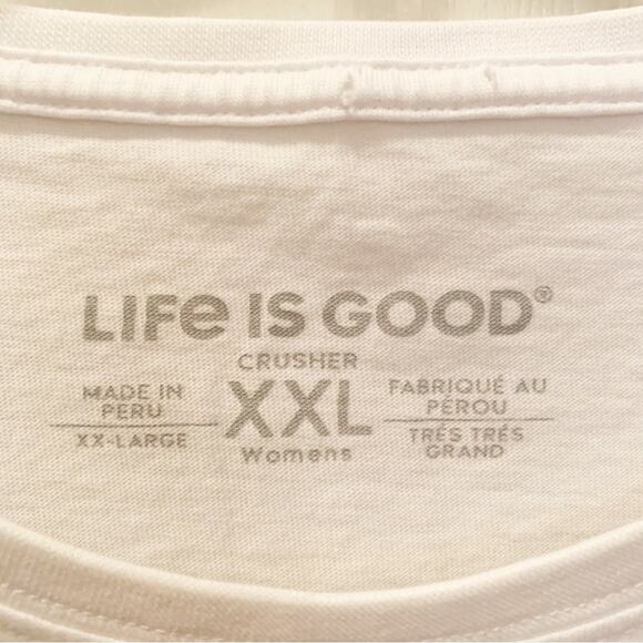 Life Is Good White Stay Positive Lilly Graphic Crusher Tee XXL - Picture 6 of 6
